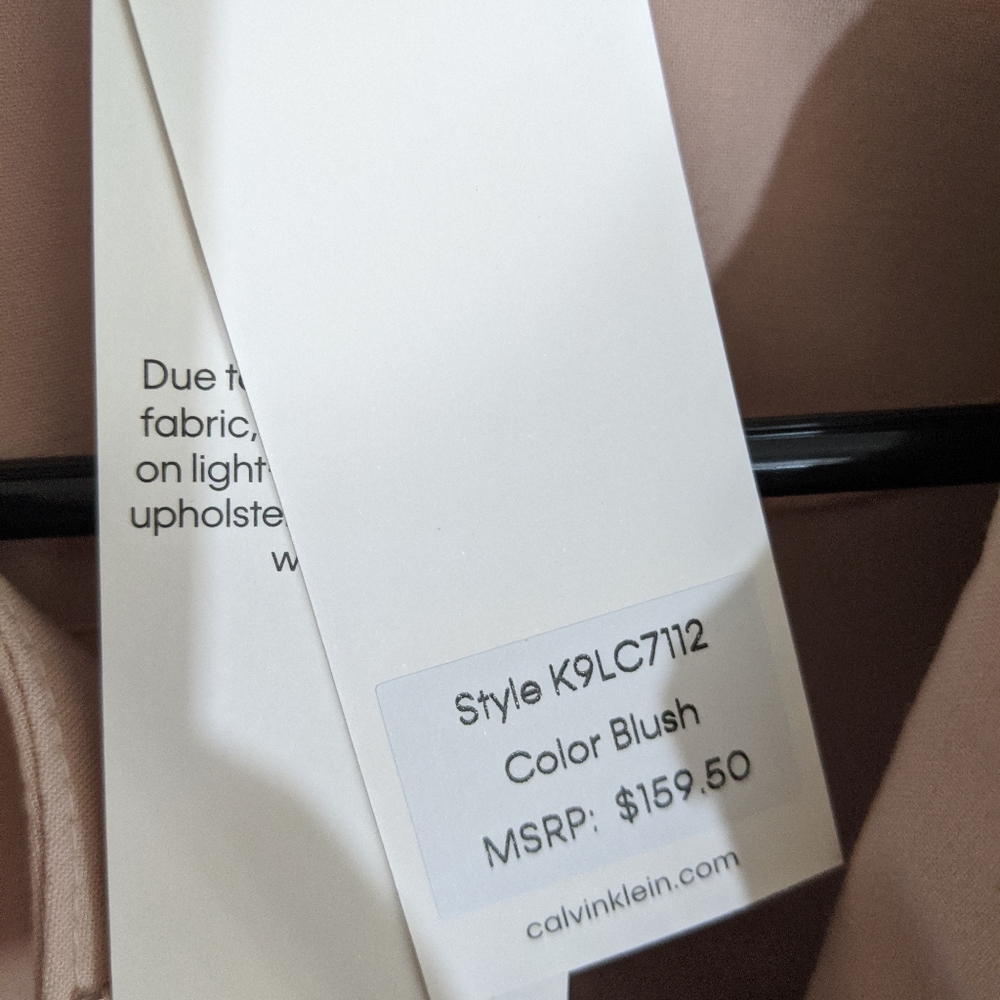 Calvin Klein Faux Suede Pale Pink Jacket Blazer New 4 - Picture 3 of 3